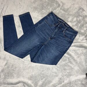 American Eagle Outfitters Women's Dark Blue Skinny Jeans